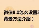 微信8.0怎么设置动态背景（微信8.0设置动态背景方法介绍）