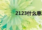 2123什么意思（212什么意思）