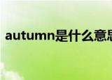 autumn是什么意思中文（autumn的解释）