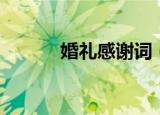 婚礼感谢词（婚礼感谢词大全）