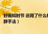 好雨知时节 运用了什么修辞手法（好雨知时节运用了什么修辞手法）