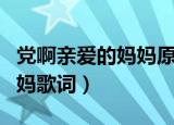 党啊亲爱的妈妈原唱歌词（歌曲党啊亲爱的妈妈歌词）
