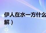 伊人在水一方什么意思（伊人在水一方如何理解）
