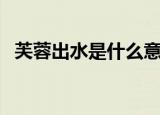 芙蓉出水是什么意思（怎么理解芙蓉出水）