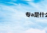 专a是什么意思啊（专a）