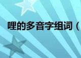 哩的多音字组词（哩的多音字组词有哪些）