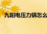 九阳电压力锅怎么蒸米饭（九阳电压力锅）