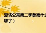 爱情公寓第二季美嘉什么时候出现（爱情公寓第二季美嘉去哪了）