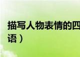 描写人物表情的四字词语（关于描写表情的词语）
