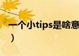 一个小tips是啥意思（一个小tips是什么意思）