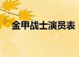 金甲战士演员表（金甲战士有哪些演员）