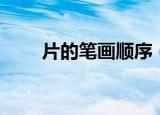 片的笔画顺序（文字片的笔画顺序）