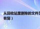 从回收站里删除的文件怎么恢复（从回收站删除的文件怎么恢复）