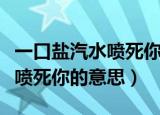 一口盐汽水喷死你你是什么意思（一口盐汽水喷死你的意思）