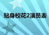 贴身校花2演员表（贴身校花2电视剧简介）