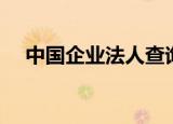 中国企业法人查询（北京企业法人查询）