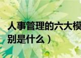 人事管理的六大模块（人事管理的六大模块分别是什么）