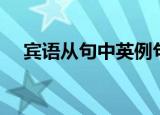 宾语从句中英例句（英语宾语从句讲解）