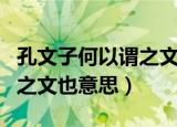 孔文子何以谓之文也翻译（科普孔文子何以谓之文也意思）