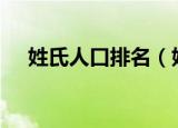 姓氏人口排名（姓氏人口排名1-300名）
