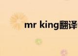 mr king翻译中文是什么（mr k）