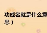 功成名就是什么意思（功成名就具体是什么意思）