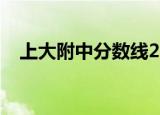 上大附中分数线2021（上大附中分数线）