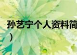 孙艺宁个人资料简介（孙艺宁的代表作有哪些）