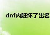dnf内脏坏了出名pk视频（dnf内脏坏了）