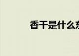 香干是什么东西（香干的介绍）