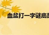血盆打一字谜底是什么字（血盆打一字）