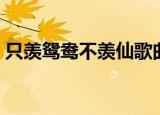 只羡鸳鸯不羡仙歌曲（只羡鸳鸯不羡仙歌词）