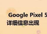  Google Pixel 5可能仅在XL版中发布 关键详细信息出现
