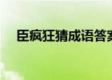 臣疯狂猜成语答案图（疯狂猜成语臣字）