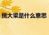 挑大粱是什么意思（怎么理解挑大粱的意思）