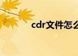 cdr文件怎么打开（操作步骤）