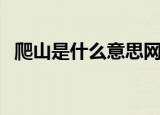 爬山是什么意思网络用语（爬山是什么梗）