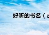 好听的书名（古风韵味的四字书名）