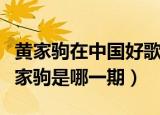 黄家驹在中国好歌曲哪一期中（中国好歌曲黄家驹是哪一期）