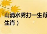 山清水秀打一生肖是什么数字（山清水秀打一生肖）
