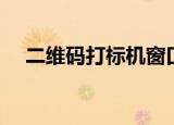 二维码打标机窗口信息（二维码打标机）
