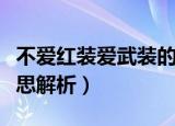 不爱红装爱武装的意思（不爱红装爱武装的意思解析）
