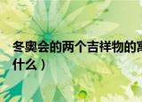 冬奥会的两个吉祥物的寓意（冬奥会的两个吉祥物的寓意是什么）