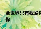全世界只有我爱你,没有人可以在我心中代替你