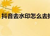 抖音去水印怎么去掉（抖音去水印如何去掉）