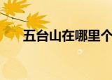 五台山在哪里个城市（五台山的位置）