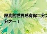 愿我的世界总有你二分之一经典语录（愿我的世界总有你二分之一）