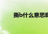 撕b什么意思啊（撕逼是什么意思）