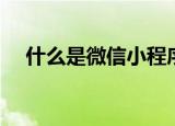 什么是微信小程序（微信小程序的解释）