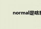 normal是啥意思（normal释义）